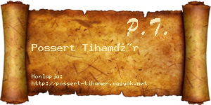 Possert Tihamér névjegykártya